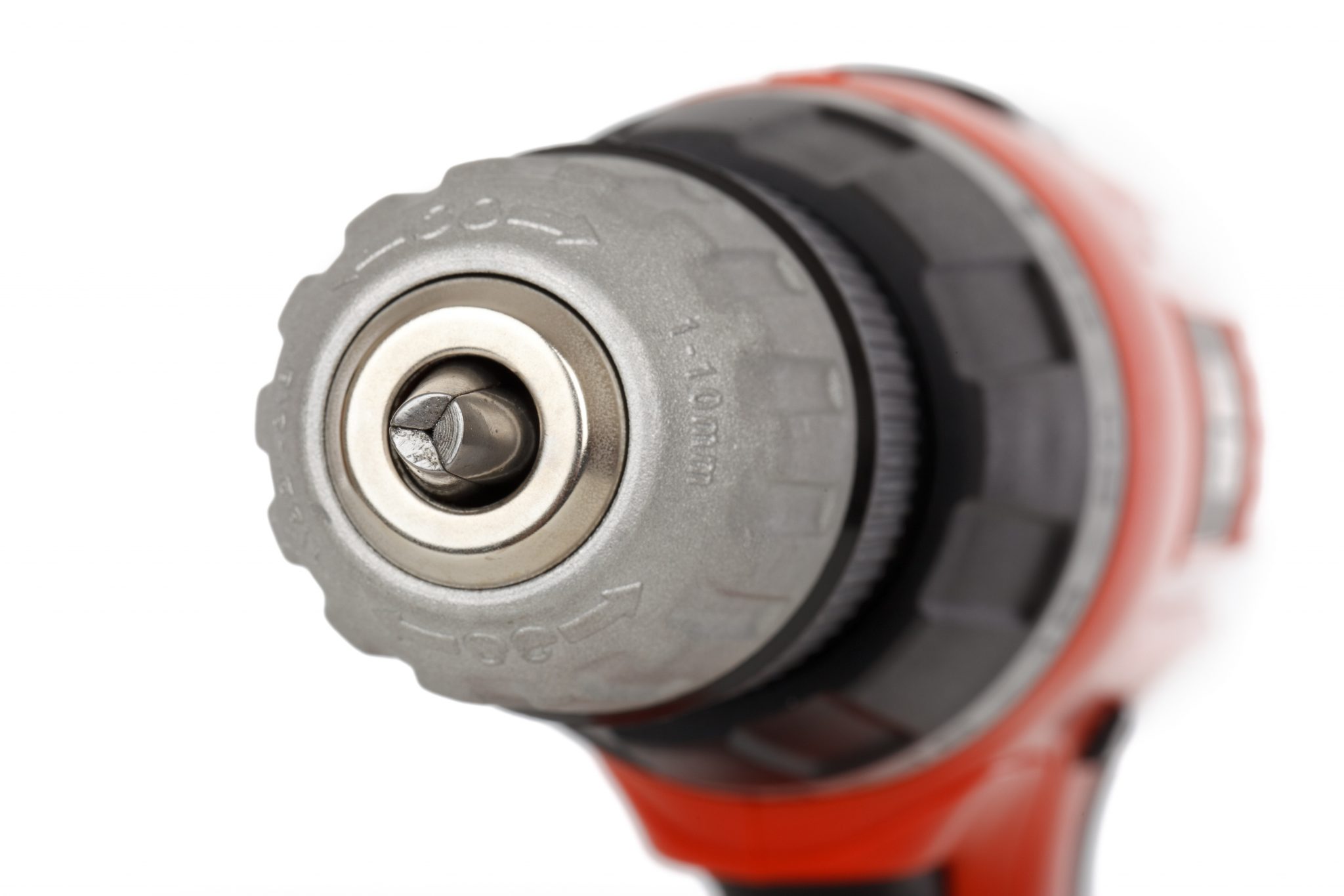 A closeup of an electric drill.