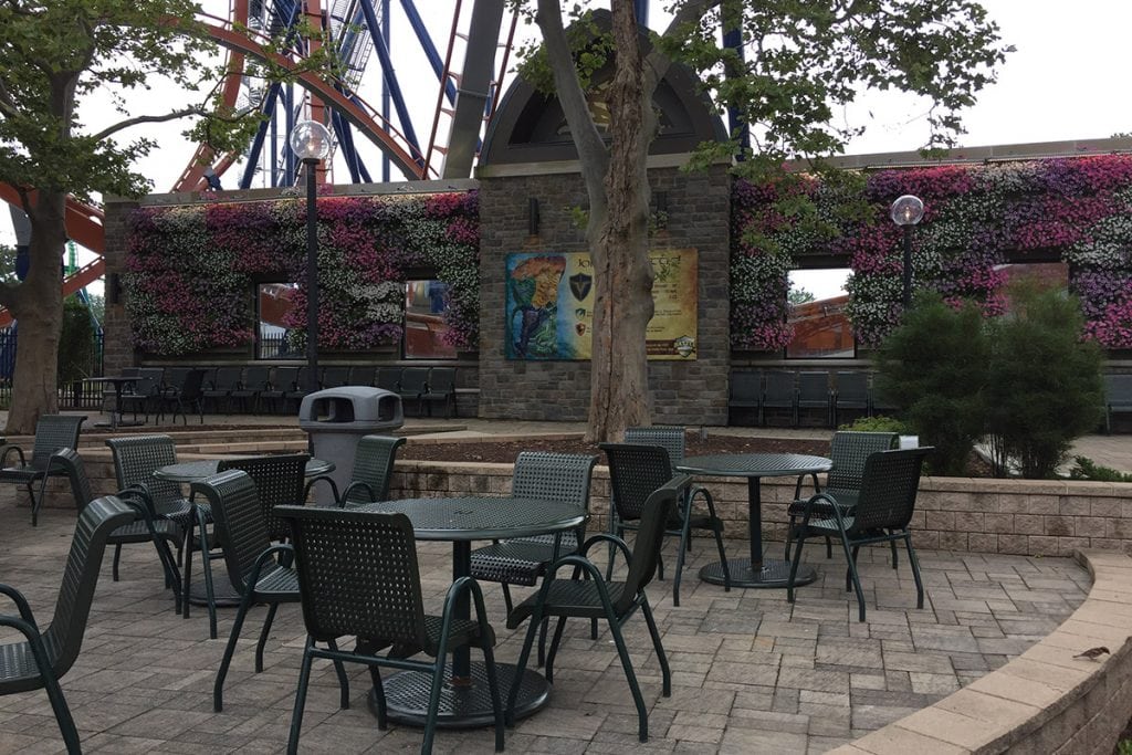 Cedar Point Amusement Park's Living Wall at Valravn Roller Coaster