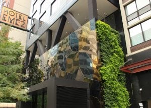 Outdoor green wall on Autograph Hotel in Chicago, Illinois.