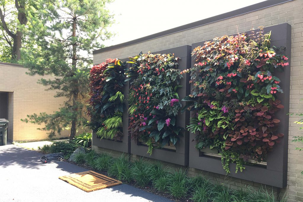 Chicago Area Residential Outdoor Living Wall Trio by Chalet Floral