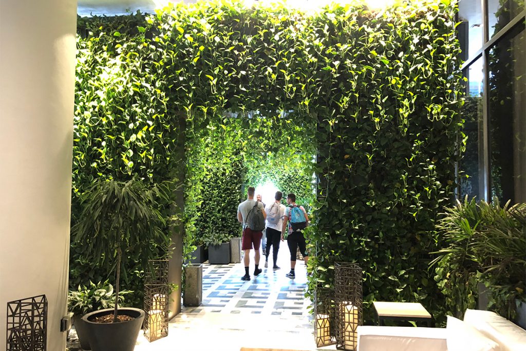 SLS Lux Miami Green Wall Entry Arches
