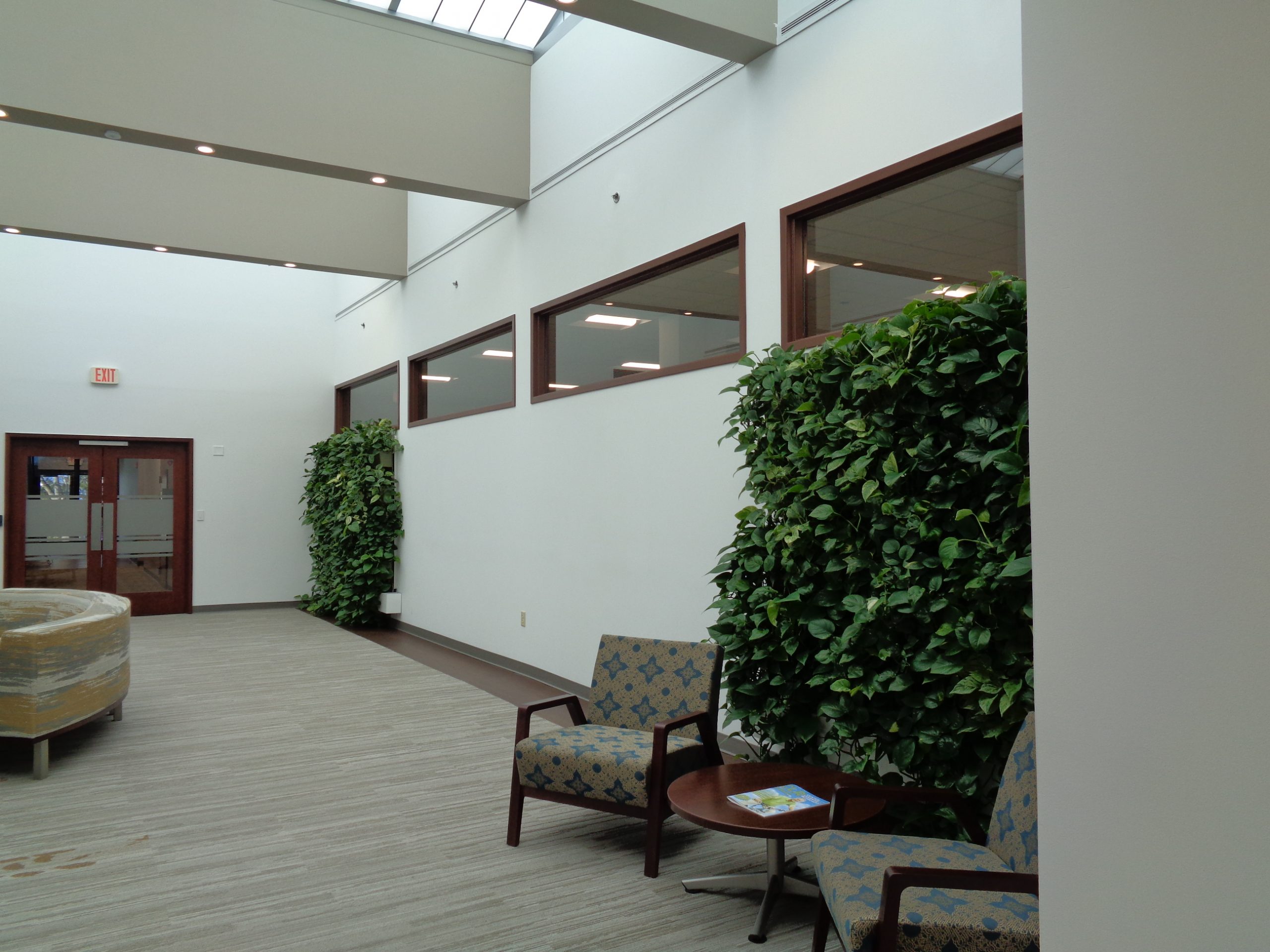Photo of the Two Living Walls in Northern Illinois Hospice's Lobby