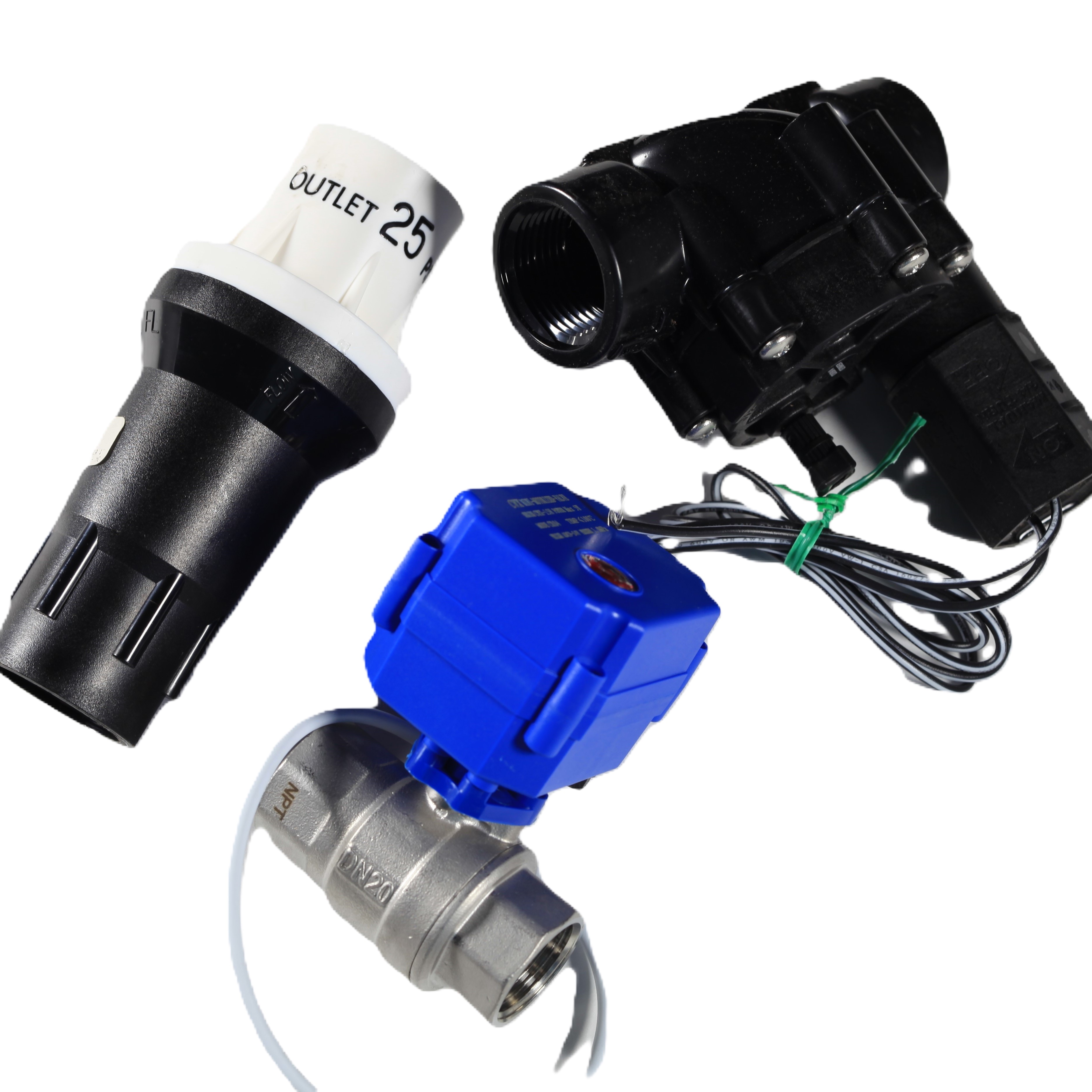 plumbing Valves are typically regulated to 25 PSI and can service 64' of RainRail (48 planters).